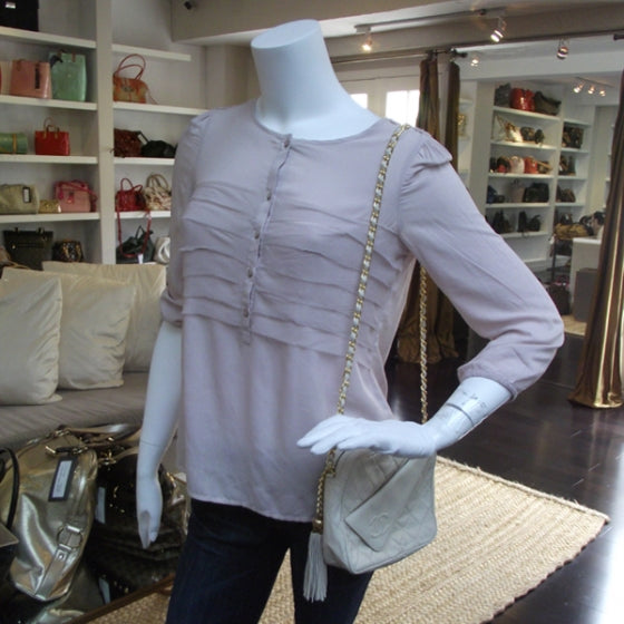 Lambskin Tassel Shoulder Bag Beige
