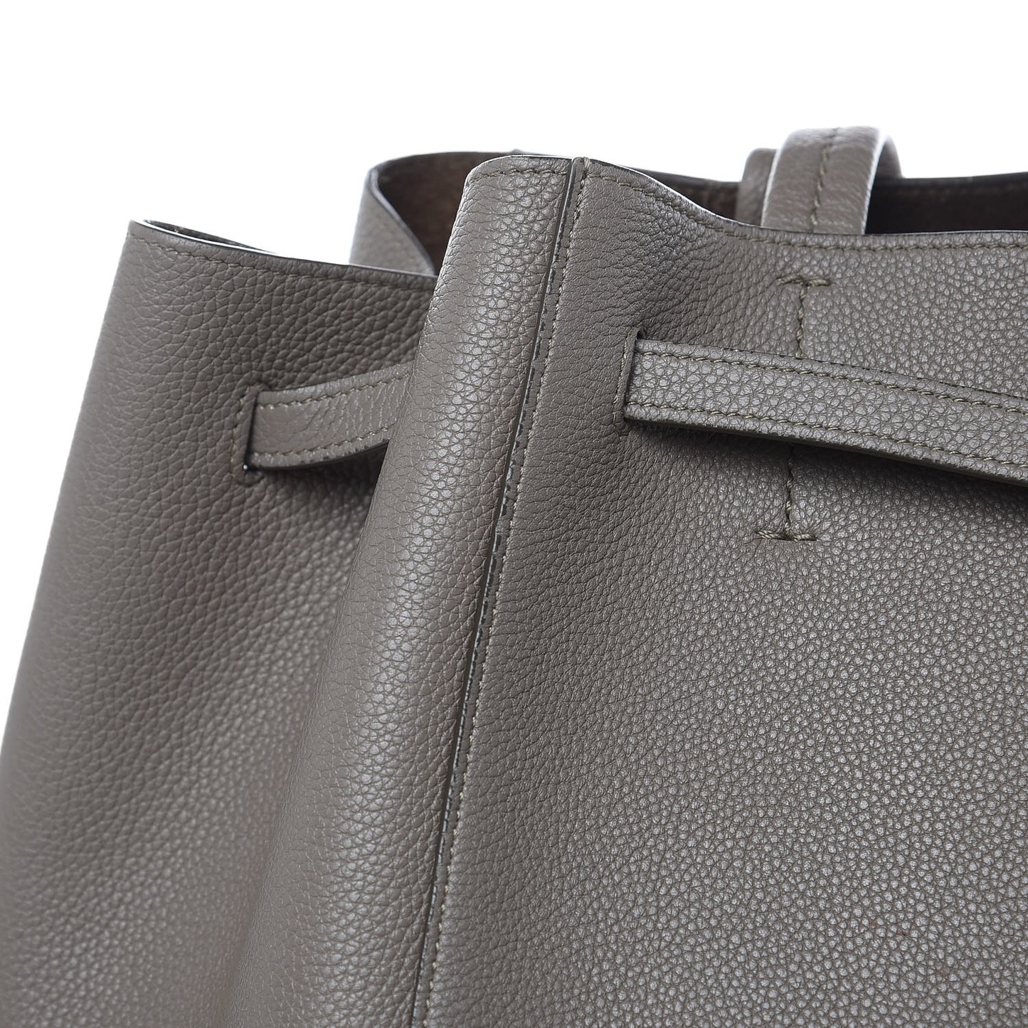 Soft Grained Calfskin Medium Belt Cabas Phantom Taupe