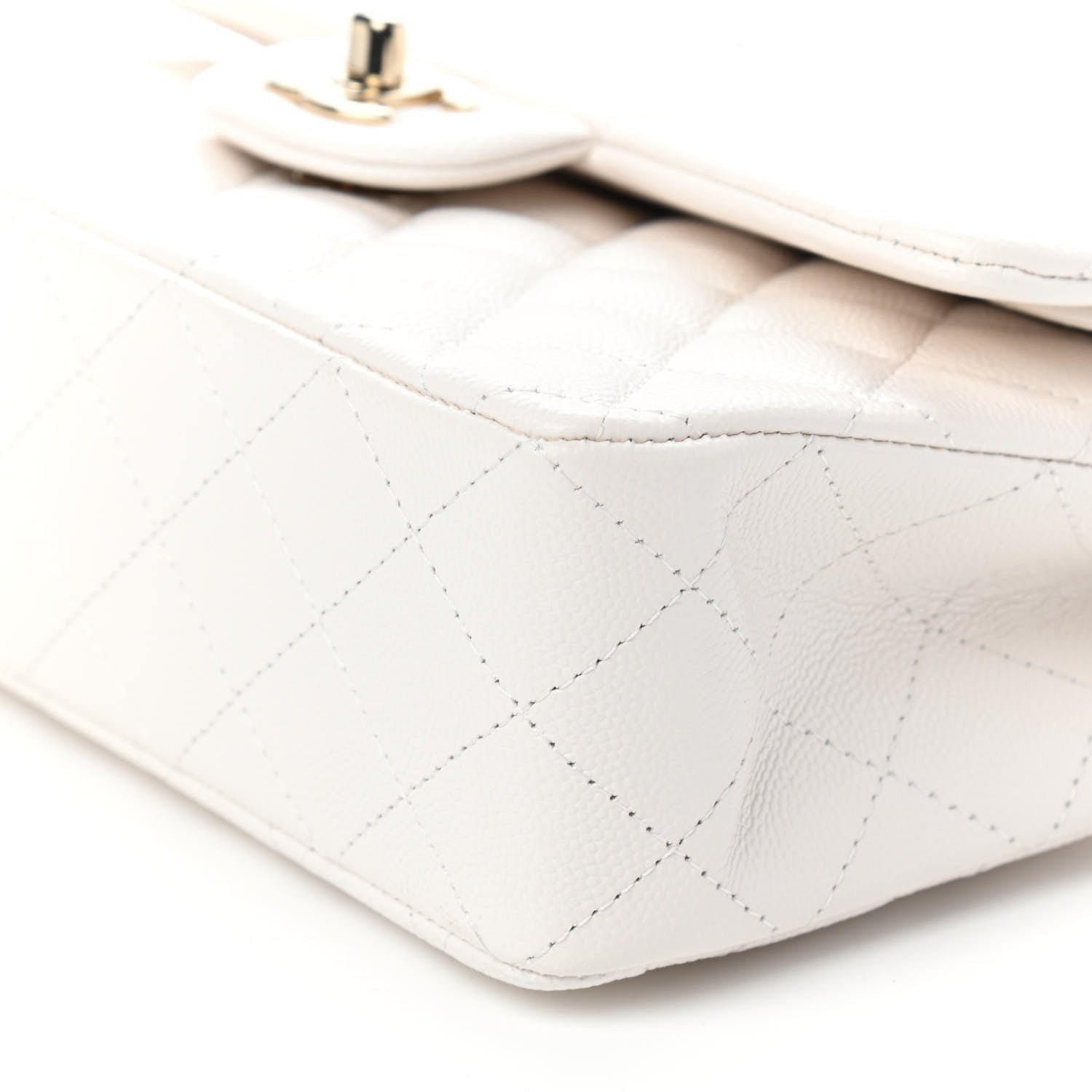 Chanel Caviar Quilted Small Double Flap White 9 of 9