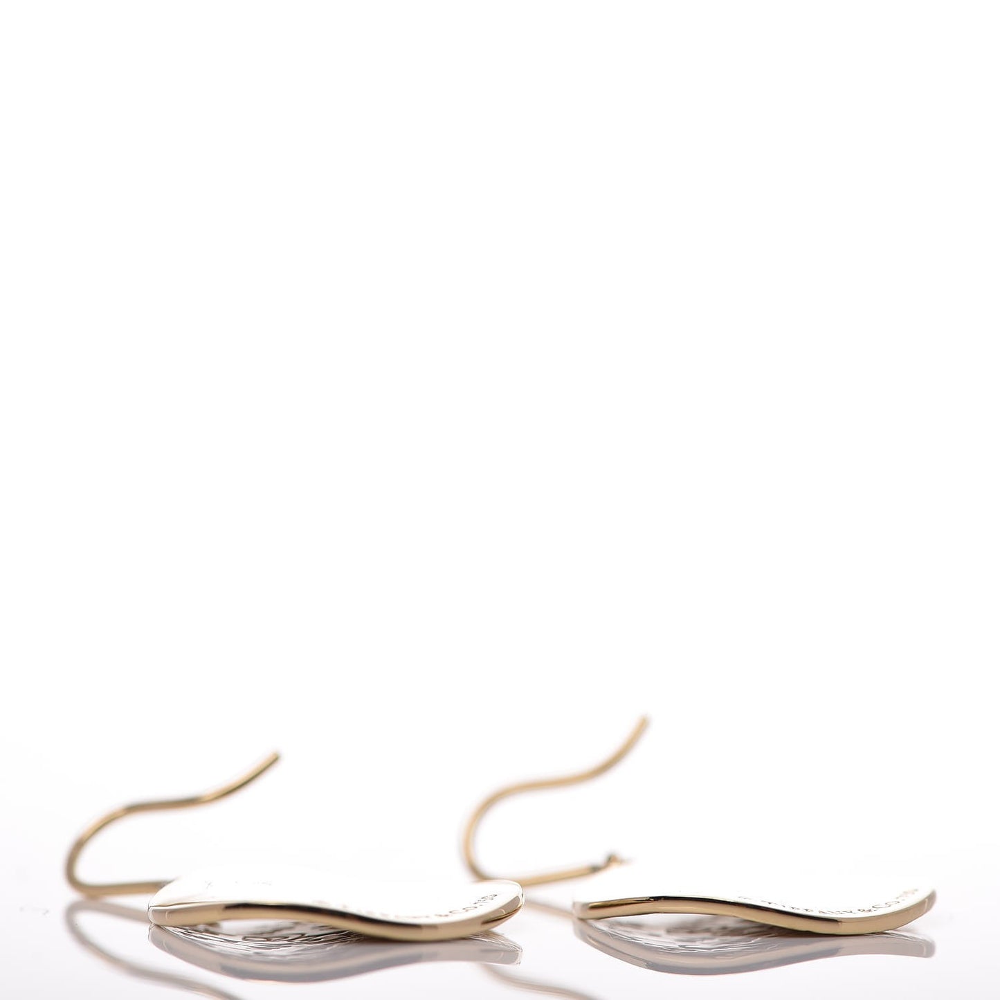 18K Yellow Gold Large Notes Round Drop Earrings