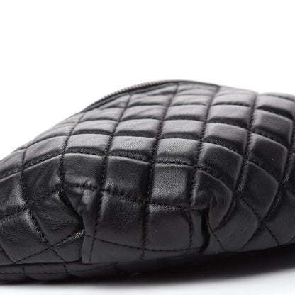 Chanel Lambskin Quilted Banane Waist Bag Fanny Pack Black 6 of 10