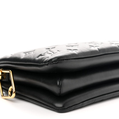 Louis Vuitton Lambskin Embossed Monogram Coussin BB Black 10 of 12