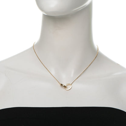 Cartier 18K Yellow Gold Diamond Interlocking LOVE Necklace 2 of 7