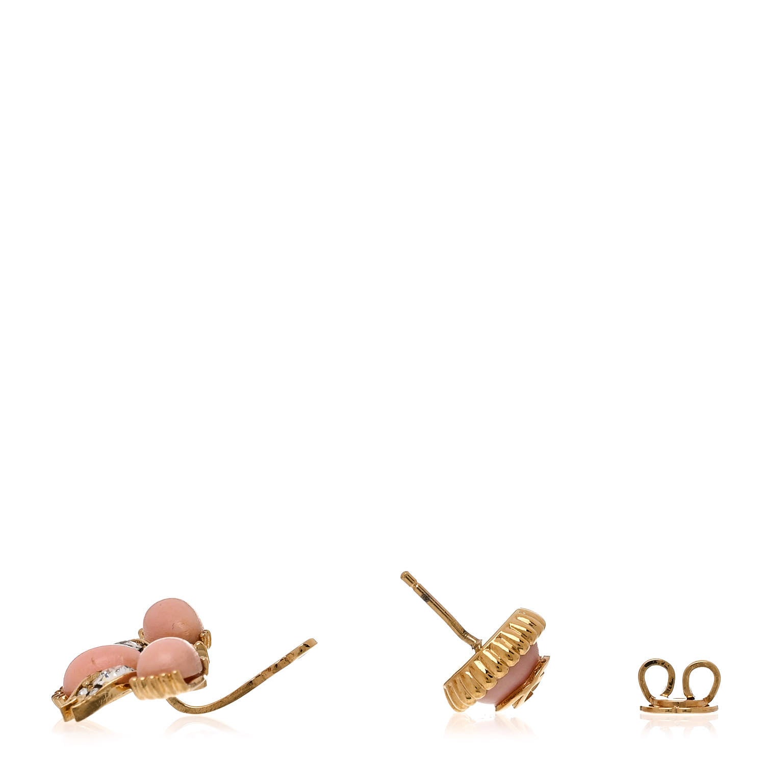 Gucci Resin Crystal Single GG Earring Pink Gold 3 of 5
