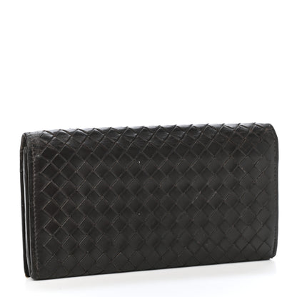 Bottega Veneta Nappa Intrecciato Continental Flap Wallet Brown 2 of 9