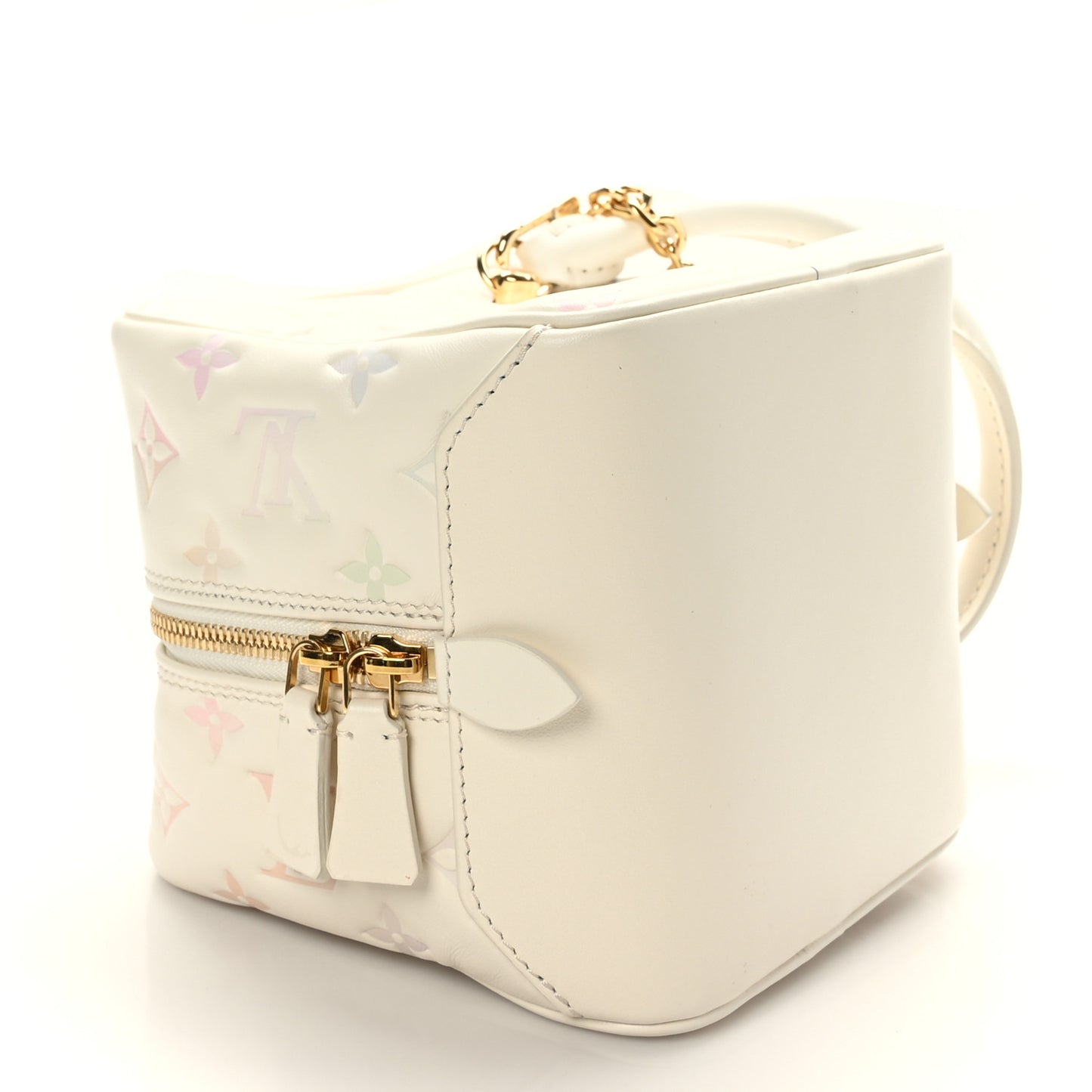 Lambskin Embossed Monogram New Square Bag Quartz Multicolor