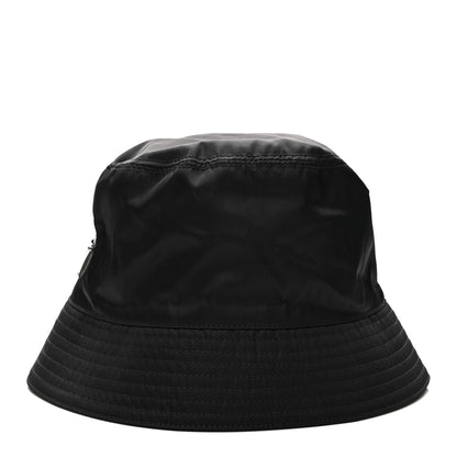 Prada Re-Nylon Metal Triangle Logo Womens Bucket Hat M Black 3 of 7