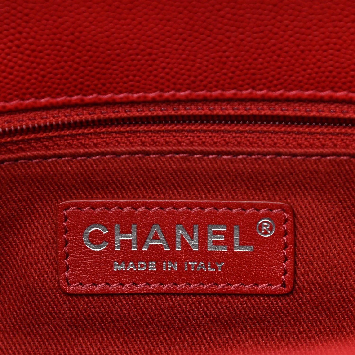 Chanel Caviar Quilted Medium Coco Handle Flap Red 6 of 10