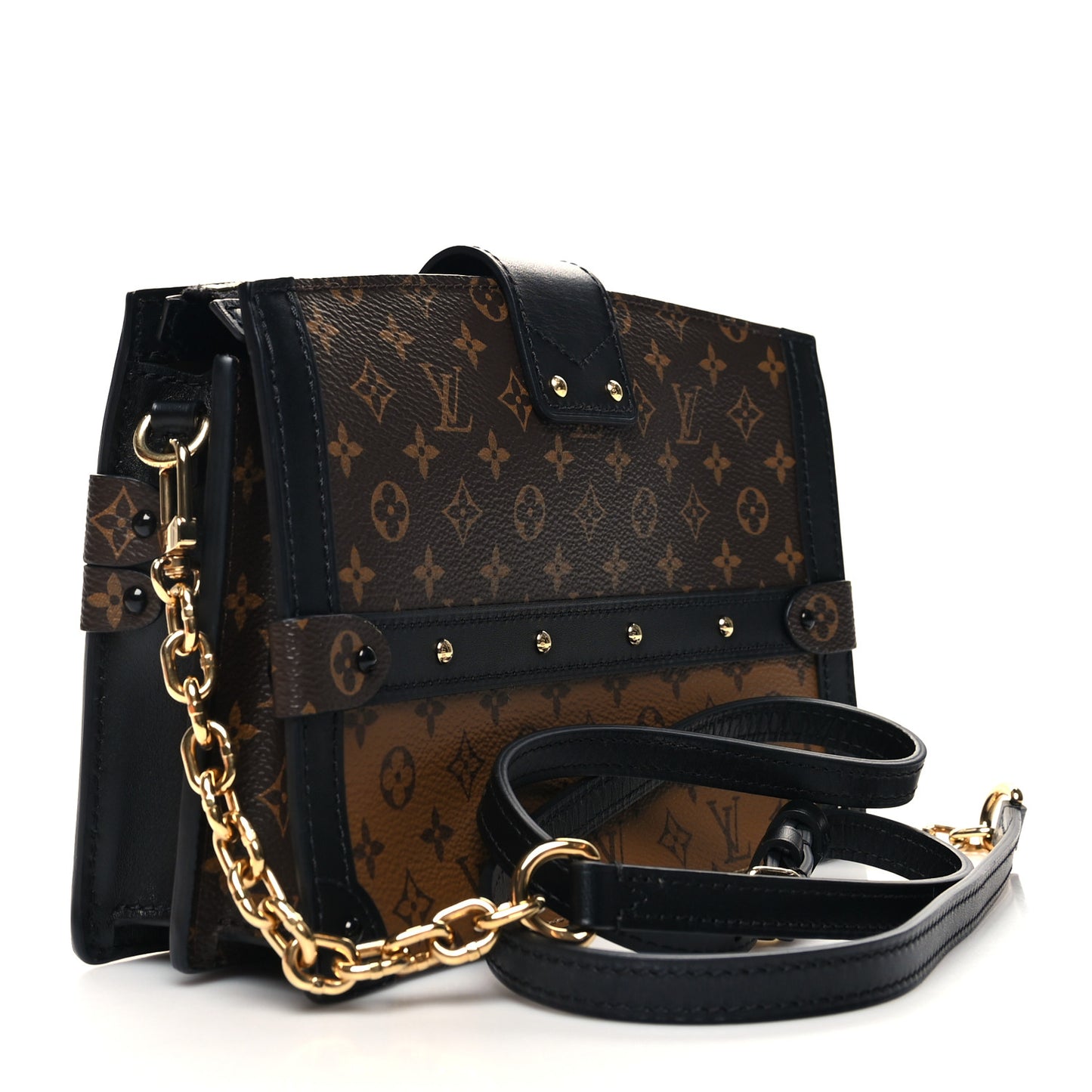 Reverse Monogram Trunk Clutch