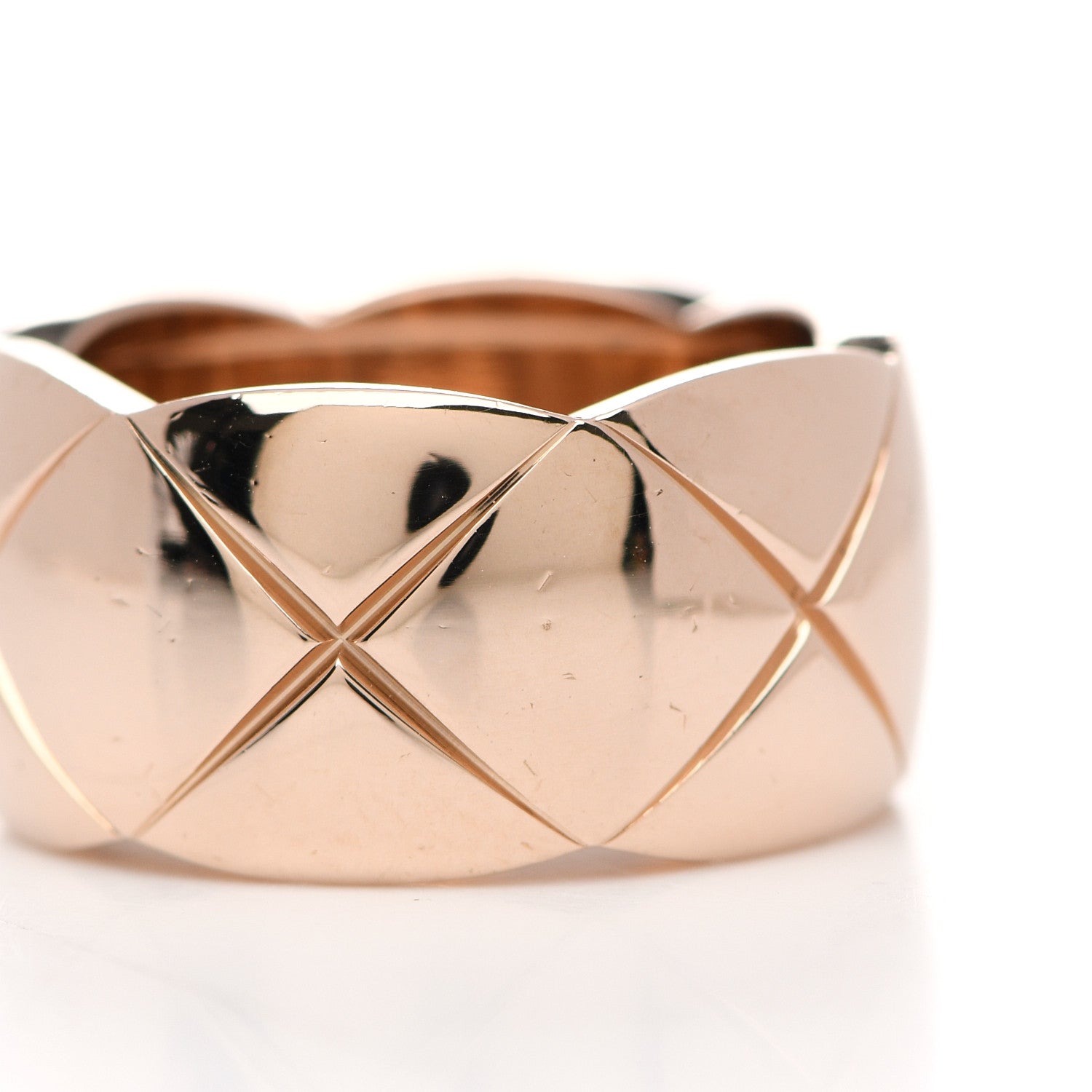 Chanel 18K Beige Gold Large Coco Crush Ring 53 6.25 7 of 7