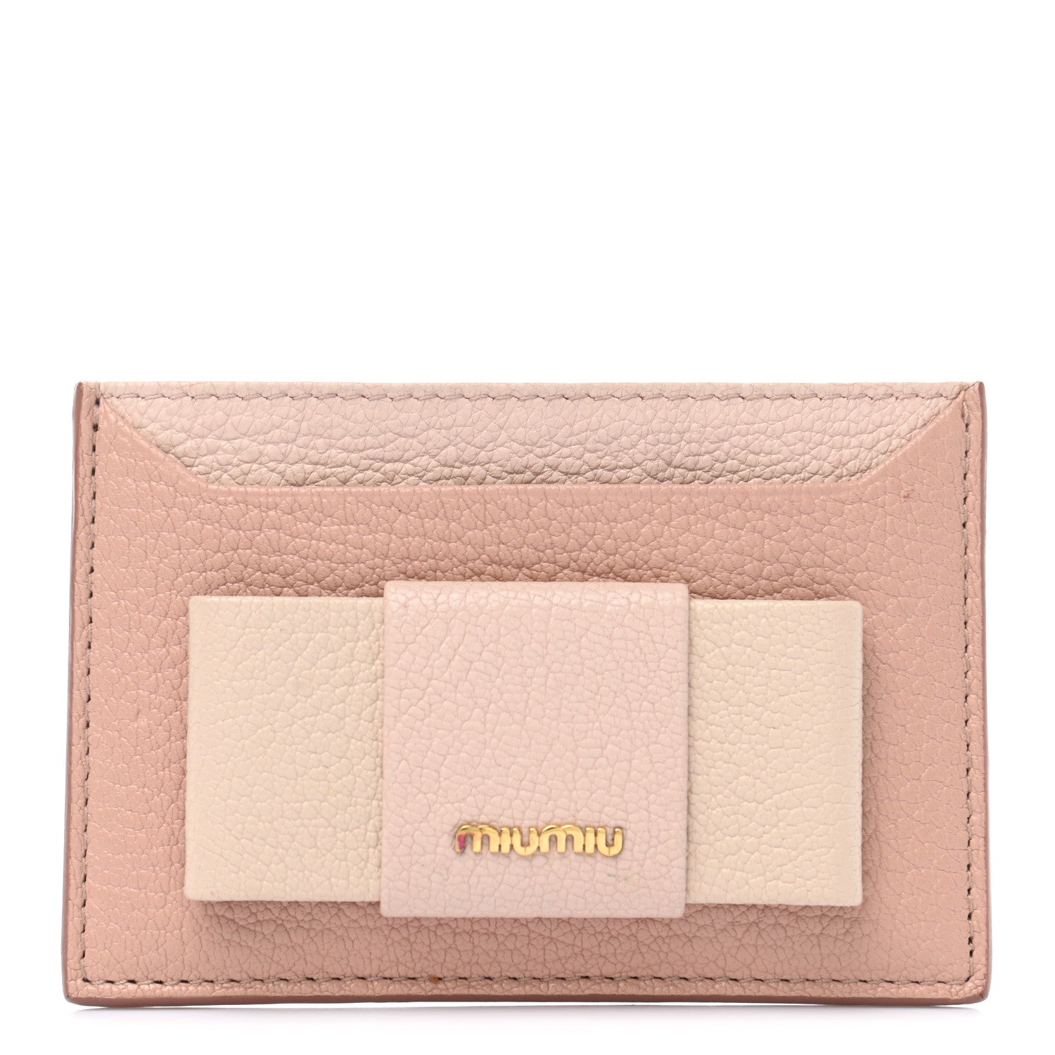 Miu Miu Goatskin Madras Card Case Orchidea Gemma 1 of 8