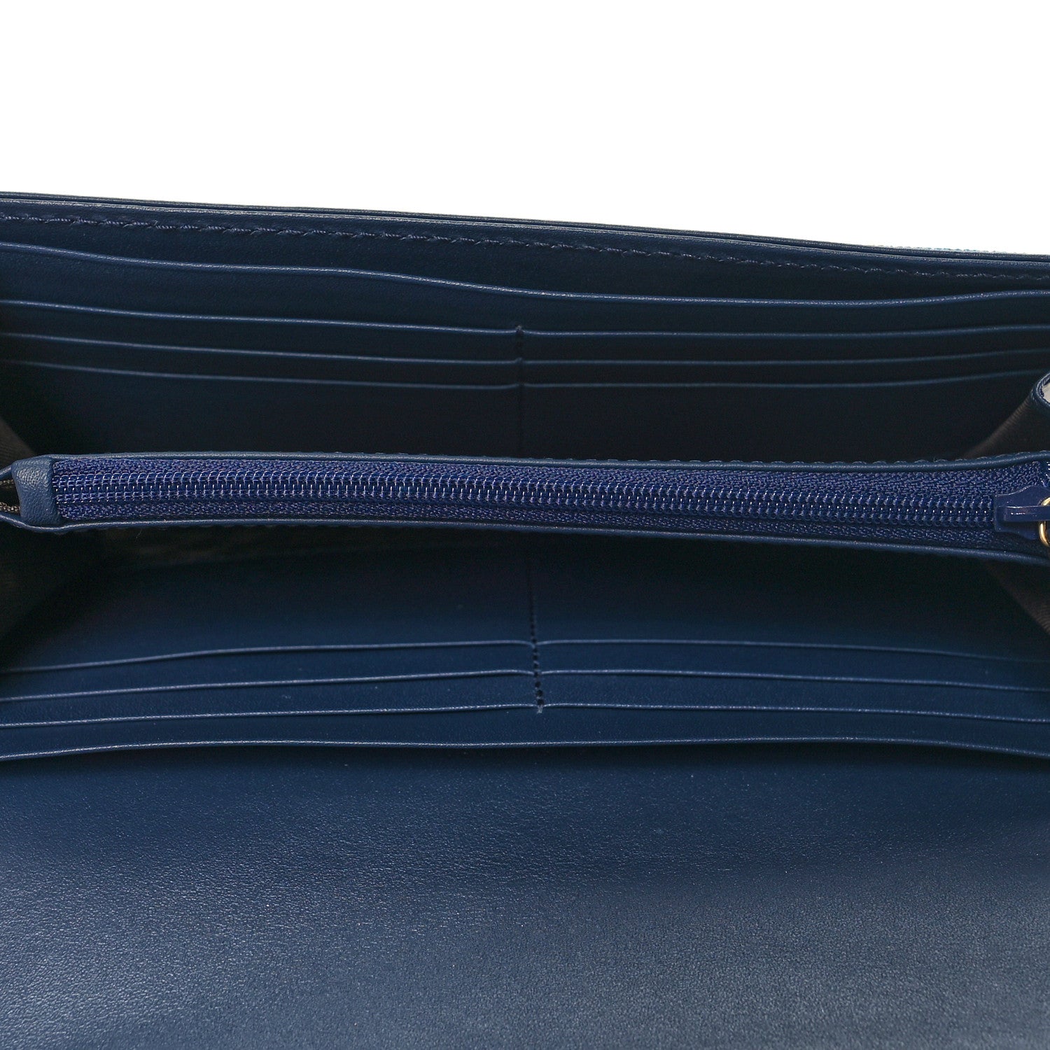 Gucci Denim Matelasse Pearly GG Marmont Continental Wallet Blue 5 of 9