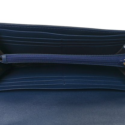 Gucci Denim Matelasse Pearly GG Marmont Continental Wallet Blue 5 of 9