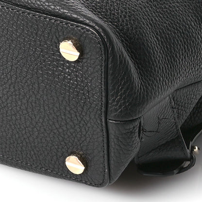 Valentino Garavani Pebbled Calfskin Rockstud Drawstring Backpack Black 10 of 11