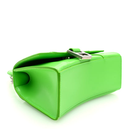 Balenciaga Shiny Box Calfskin Hourglass Top Handle Bag XS Fluo Green 4 of 9