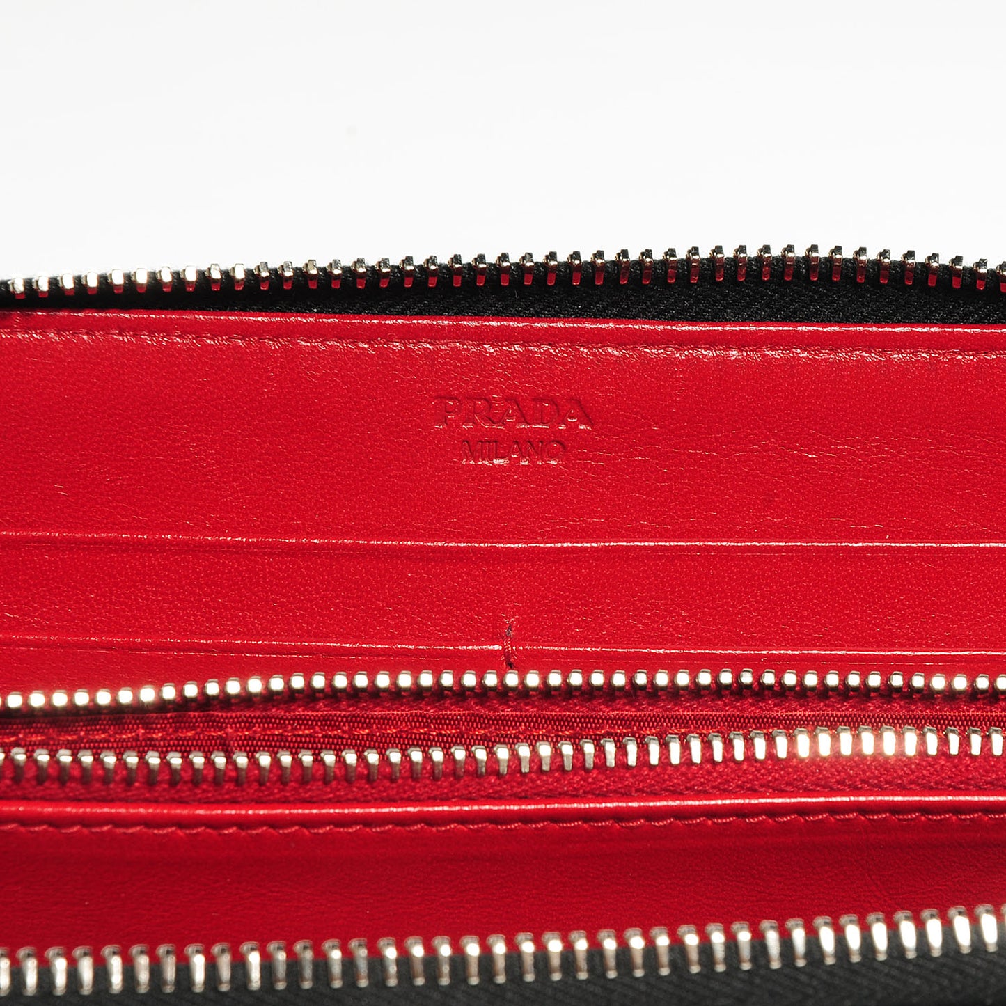 Saffiano Vernice Studded Zip Around Wallet Black