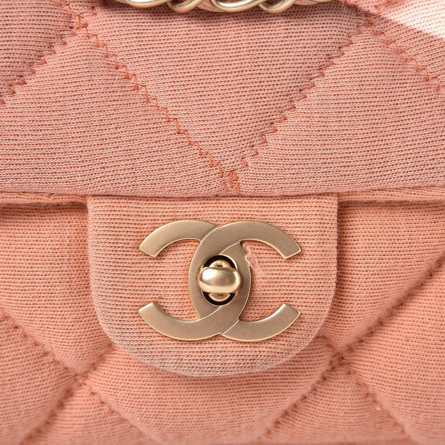Chanel Jersey Quilted Small Flap Coral 11 of 14