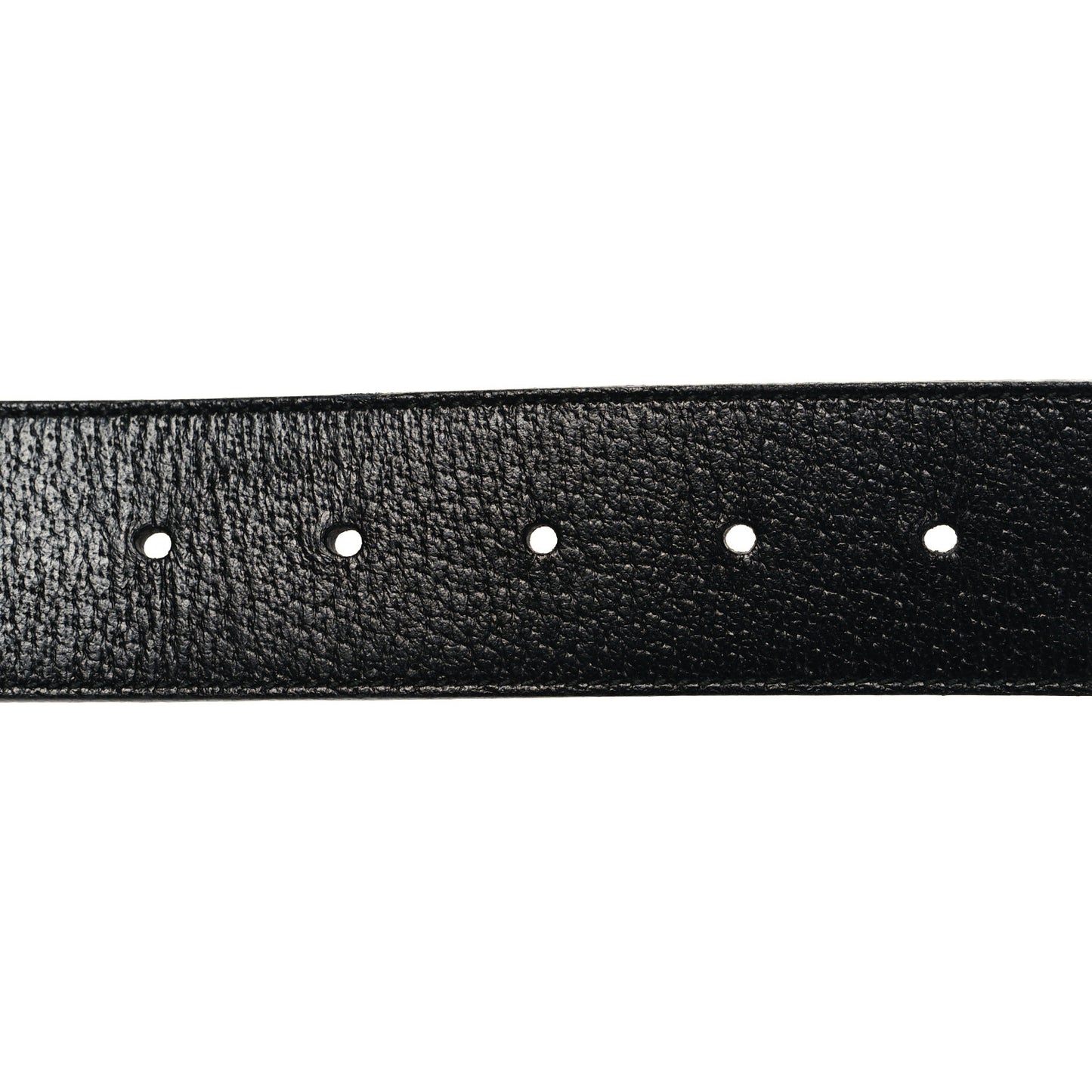 Textured Dollar Calfskin Nickel Double G 40mm Belt 85 34 Black
