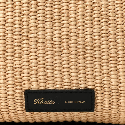 Khaite Palm Wax Ada Hobo Bag Natural Raffia Black 6 of 9