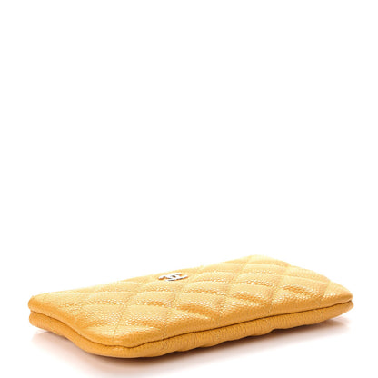 Chanel Caviar Quilted Small Cosmetic Case Yellow 4 of 8