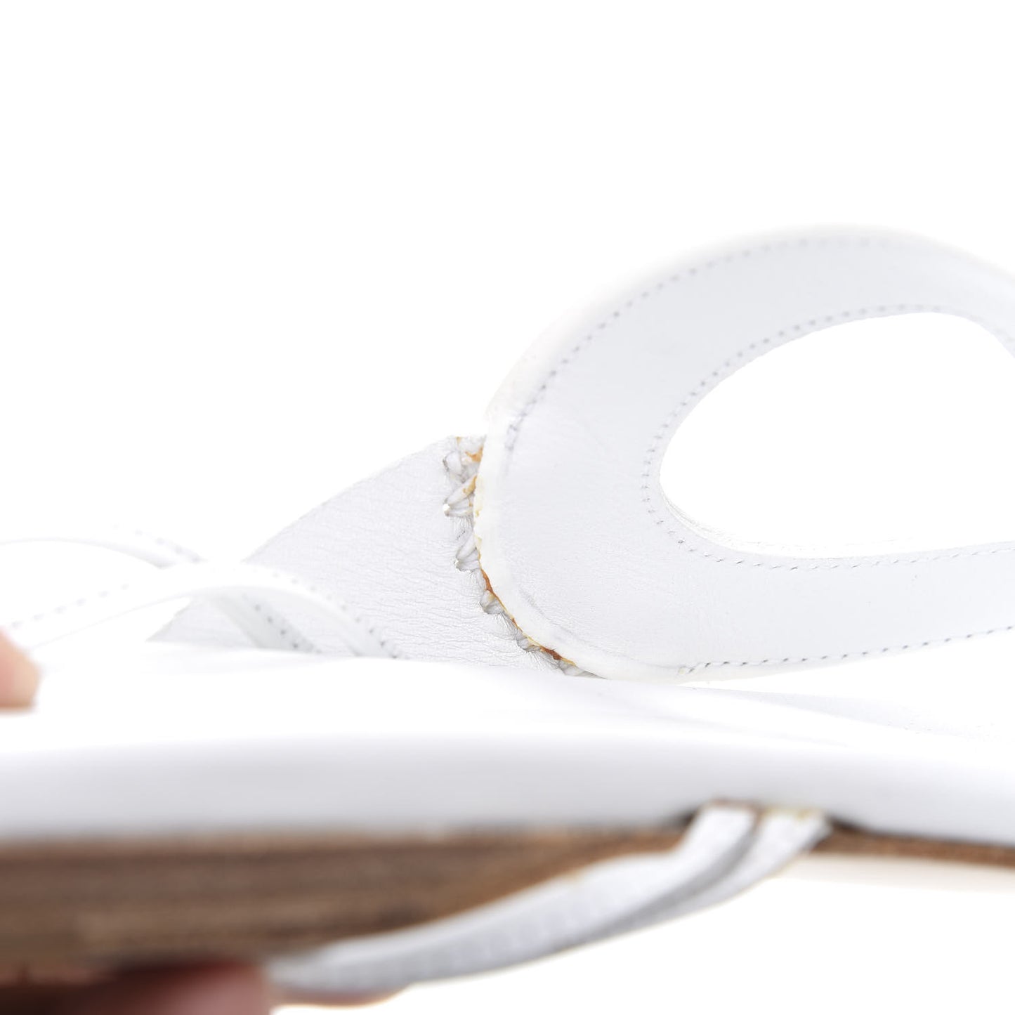 Calfskin Chaine d'Ancre Lace Up Sandals 39 White