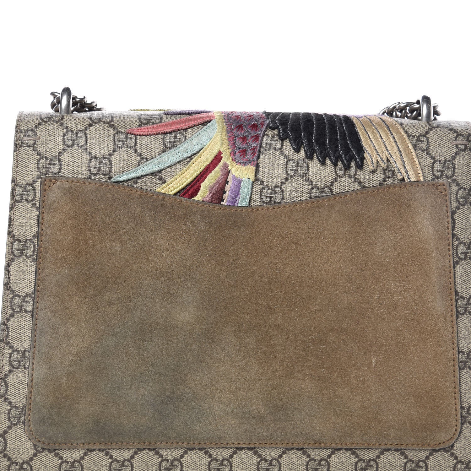 Gucci GG Supreme Monogram Embroidered Medium Dionysus Shoulder Bag Taupe 19 of 21