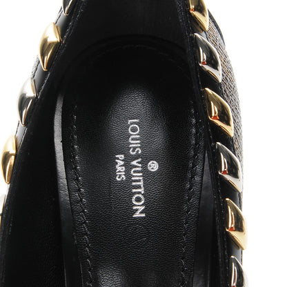 Louis Vuitton Calfskin Monogram Eldorado Pumps 38.5 Cacao 7 of 10