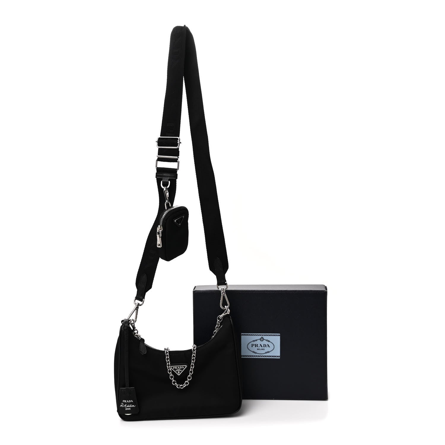 Prada Nylon Re-Edition 2005 Shoulder Bag Black 12 of 12