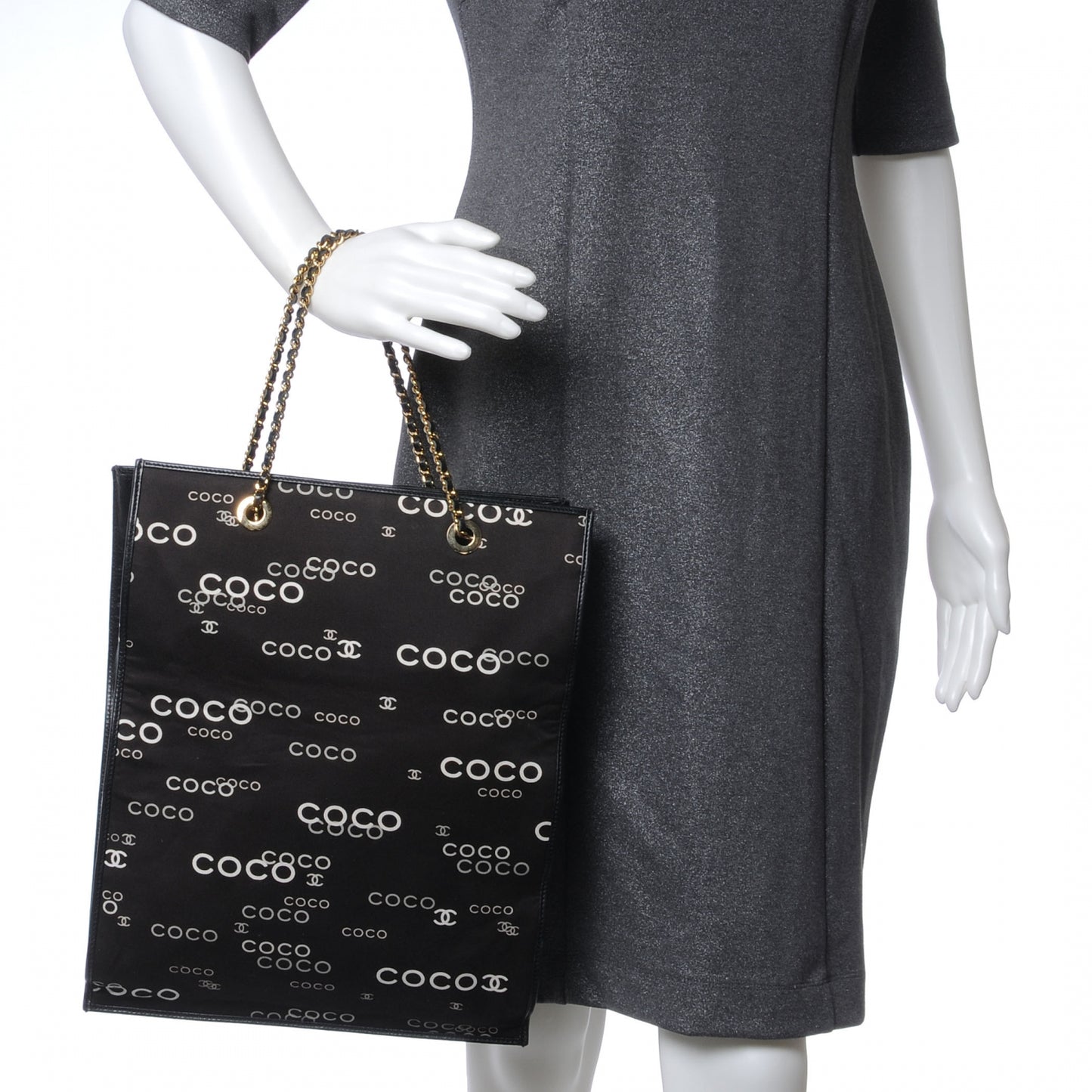 Canvas Coco Shopping Tote Black