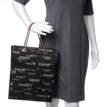 Chanel Canvas Coco Shopping Tote Black 2 of 7