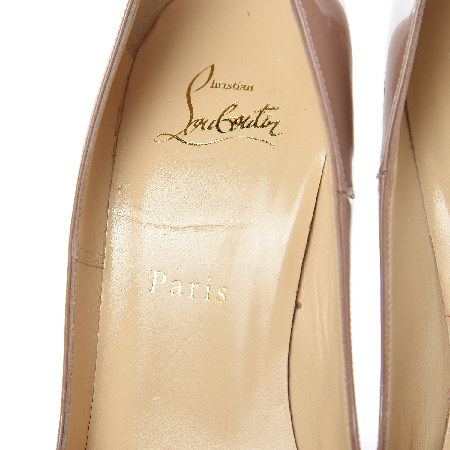 Christian Louboutin Patent So Kate 120 Pumps 38.5 Nude 9 of 10