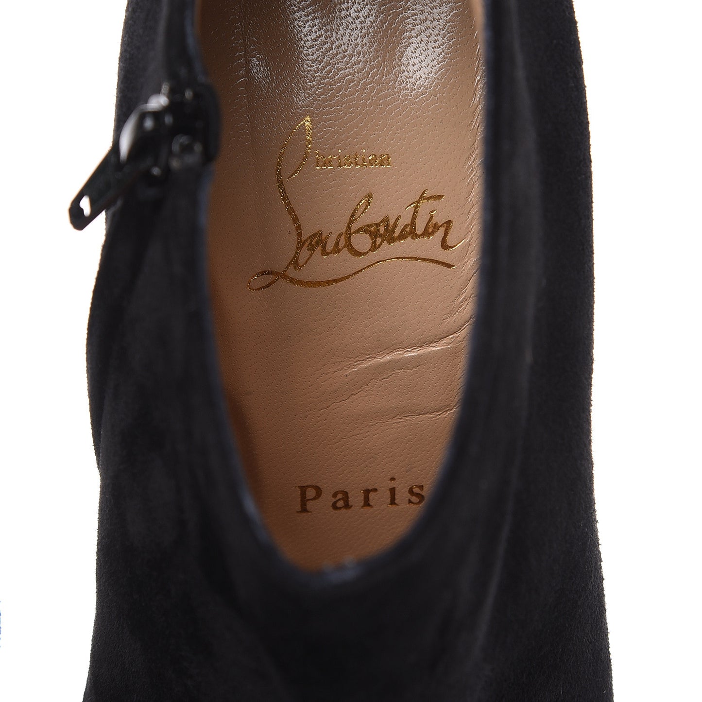 Veau Velours Rock and Gold 120 Ankle Booties 38.5 Black