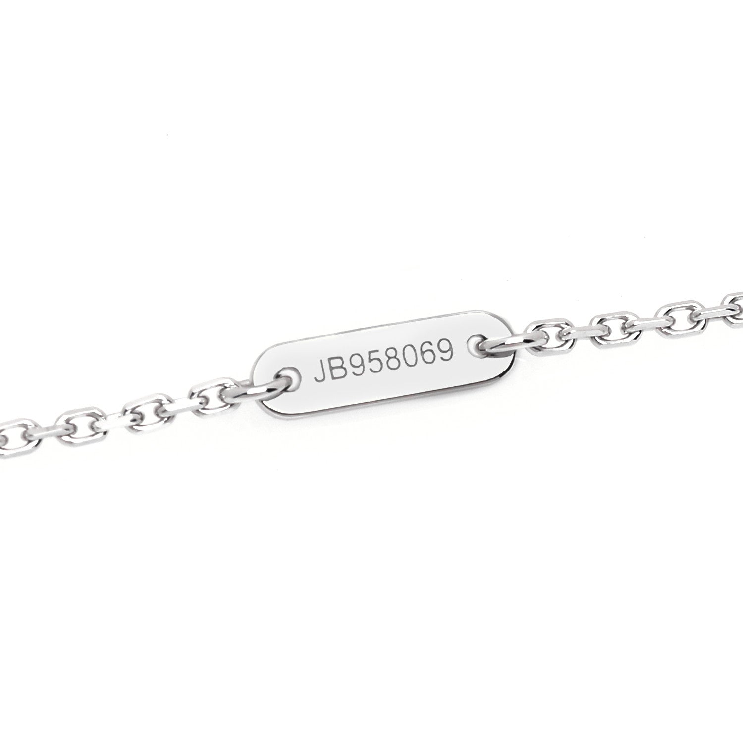 Van Cleef & Arpels 18K White Gold Diamond Mini Frivole Pendant Necklace 6 of 8