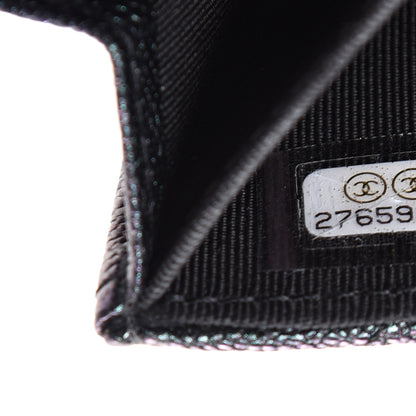 Chanel Iridescent Caviar Quilted Flap Card Holder Wallet Black 7 of 8