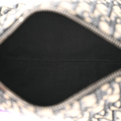 Christian Dior X KENNY SCHARF Oblique Canvas Embroidered Patches Roller Messenger Bag Charcoal 5 of 12