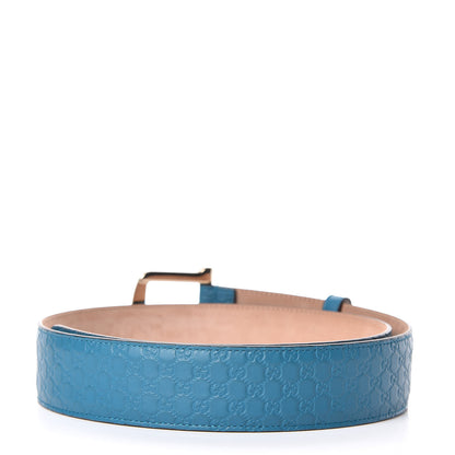 Gucci Soft Microguccissima Margaux Calfskin Belt 90 36 Deep Cobalt 3 of 6