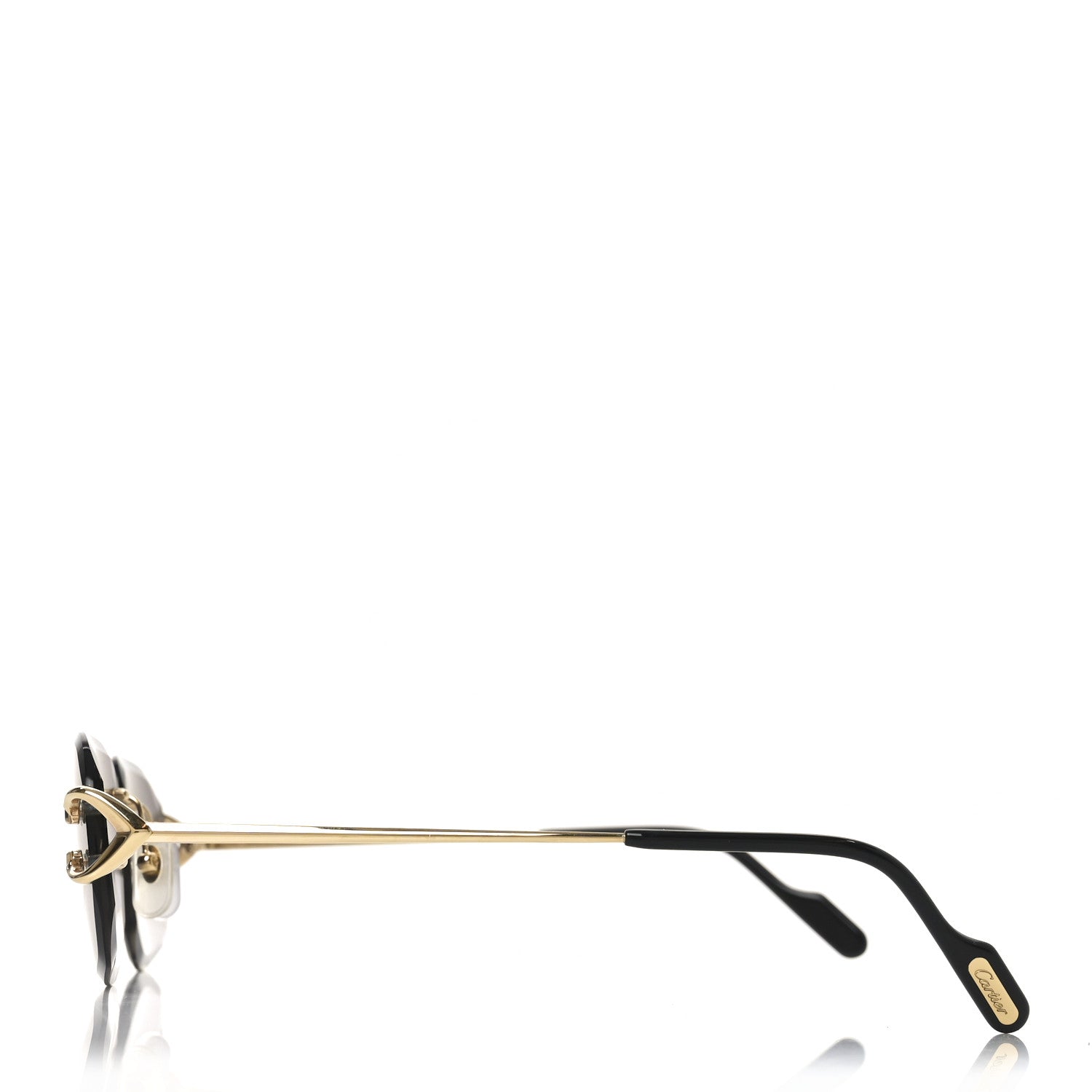 Cartier Metal Rimless C Decor Sunglasses CT0468S Gold Grey 3 of 7