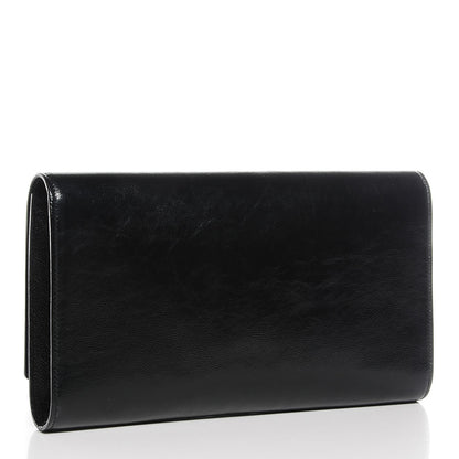 Saint Laurent Textured Patent Monogram Large Belle De Jour Clutch Black 3 of 7