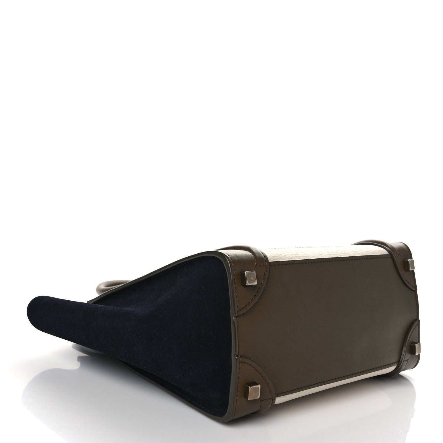 Celine Velluto Smooth Calfskin Suede Micro Tri-Color Luggage 4 of 9