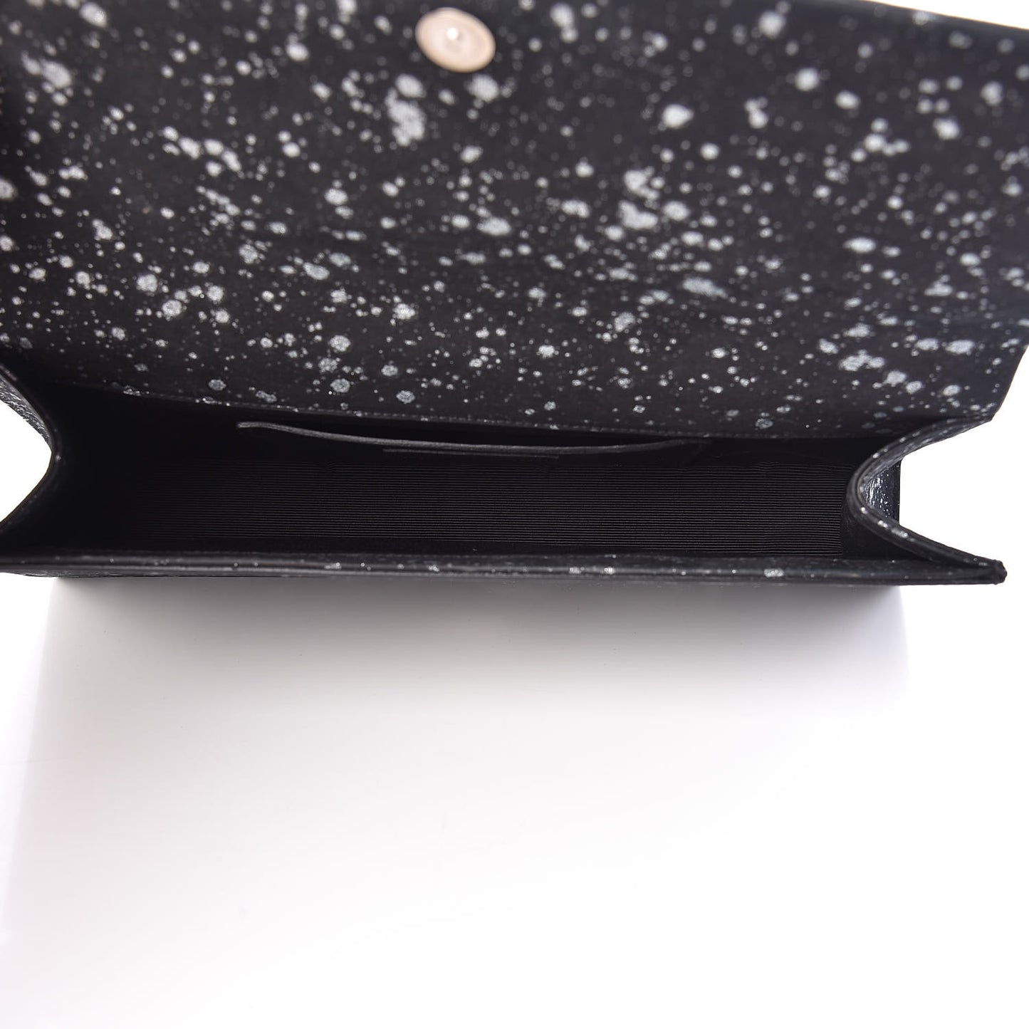 Suede Glitter Classic Monogram Cassandre Tassel Clutch Black
