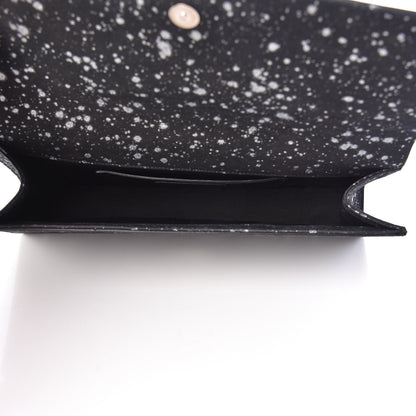 Saint Laurent Suede Glitter Classic Monogram Cassandre Tassel Clutch Black 5 of 10