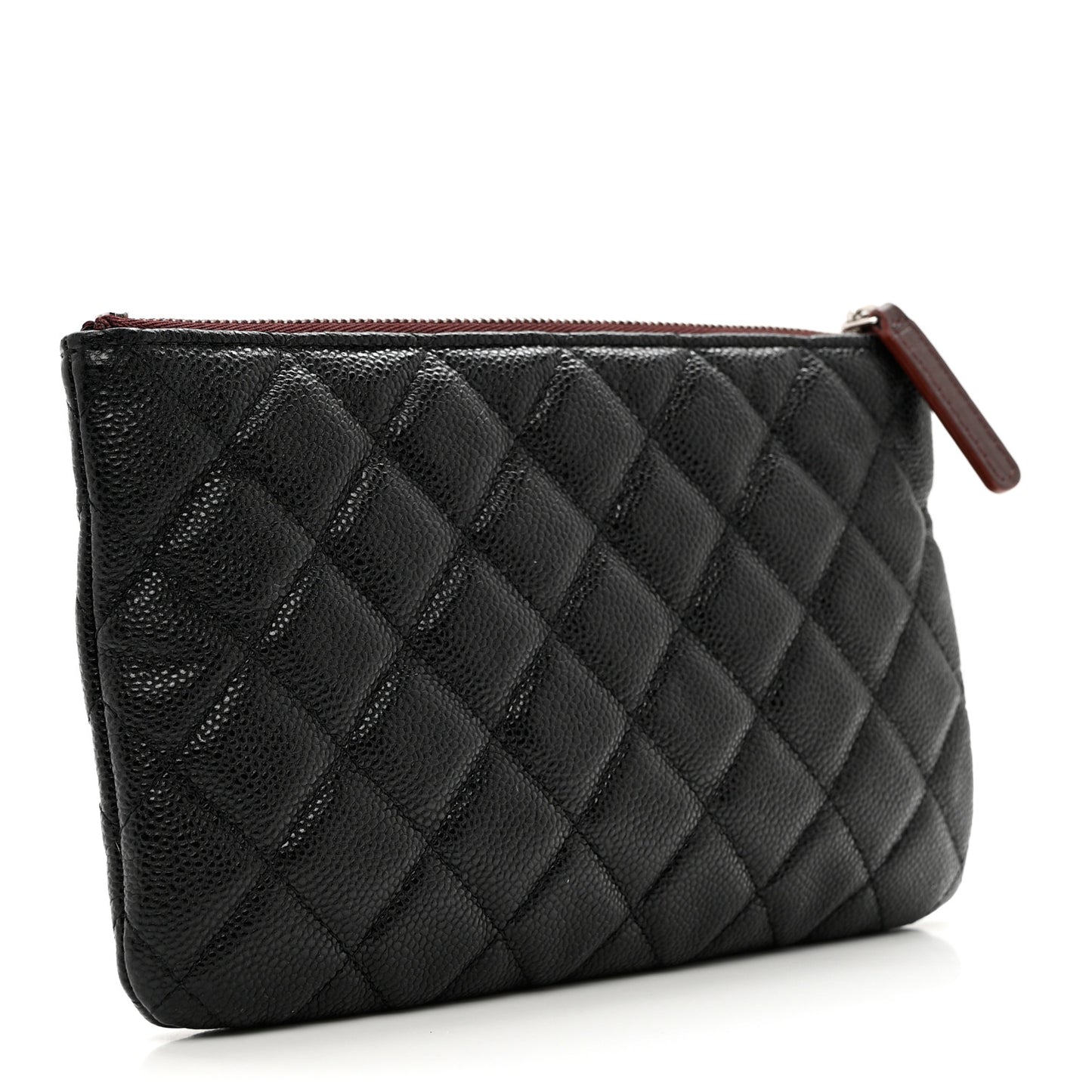 Caviar Quilted Cosmetic Case Black