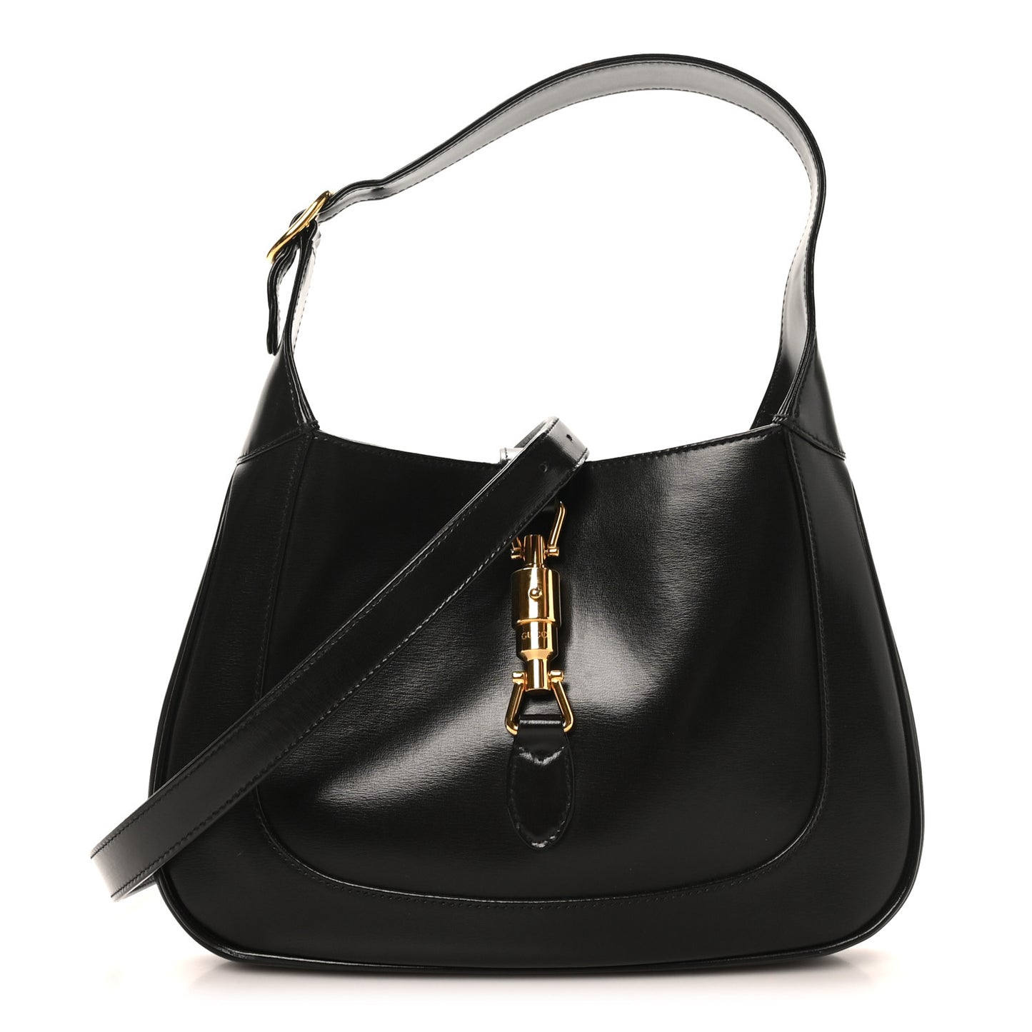 Boarded Dyana Lux Calfskin Small Jackie 1961 Hobo Black