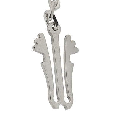 Van Cleef & Arpels 18K White Gold Mother of Pearl Chalcedony 16 Motifs Magic Alhambra Necklace 7 of 8