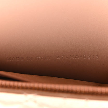 Christian Dior Iridescent Metallic Lambskin Cannage Caro Pouch with Chain Pink 6 of 9