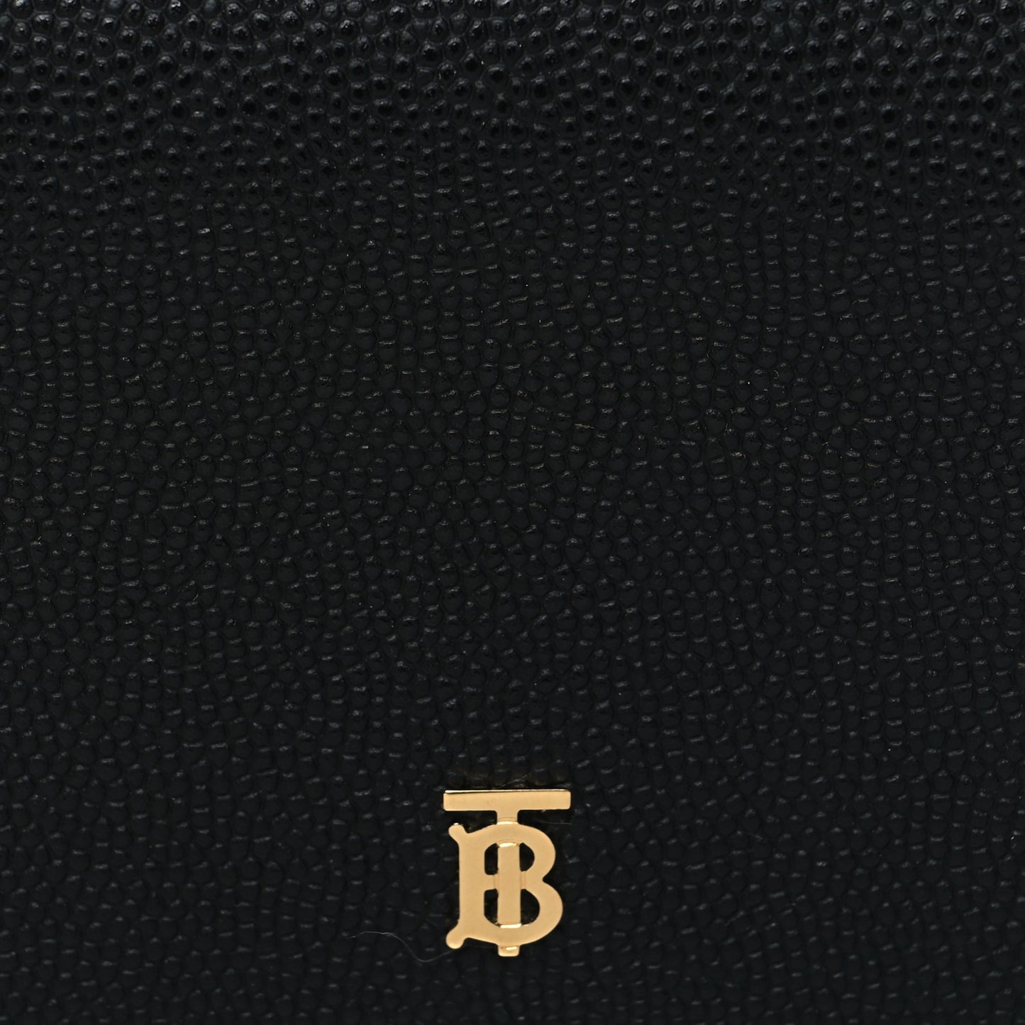 Grained Calfskin TB Compact Tri-Fold Wallet Black