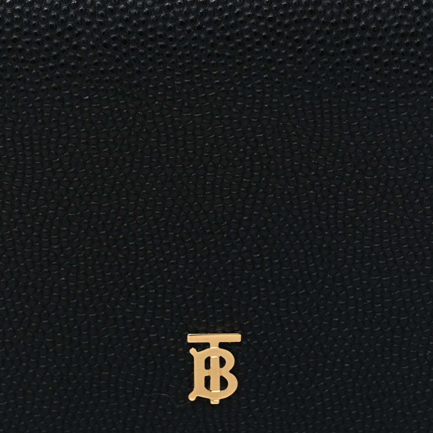 Burberry Grained Calfskin TB Compact Tri-Fold Wallet Black 8 of 8