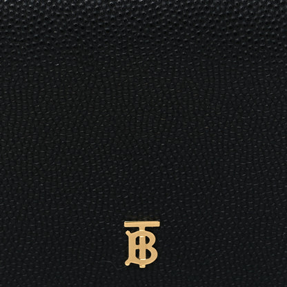 Burberry Grained Calfskin TB Compact Tri-Fold Wallet Black 8 of 8