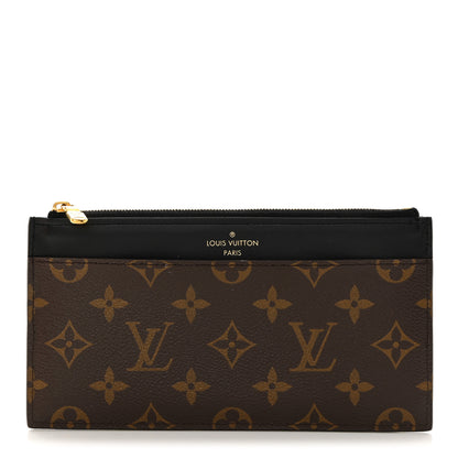 Louis Vuitton Monogram Slim Purse Black 1 of 7