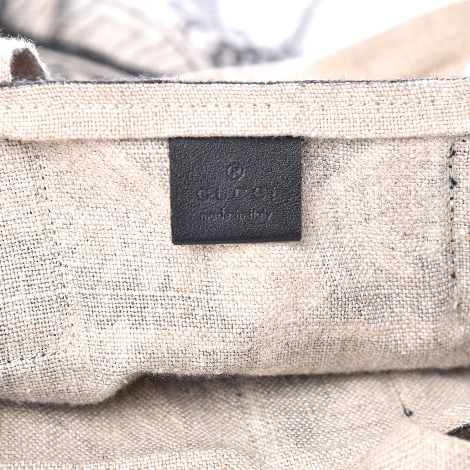 Gucci X JAYDE FISH Linen Garden Vertical Tote Black 7 of 8